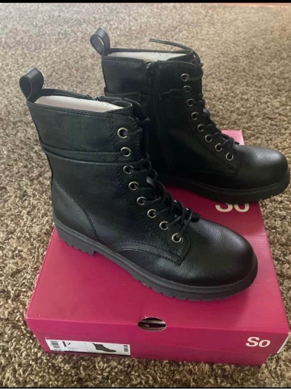 Sonoma Black Combat Moto Boots